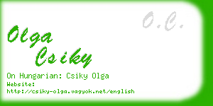 olga csiky business card